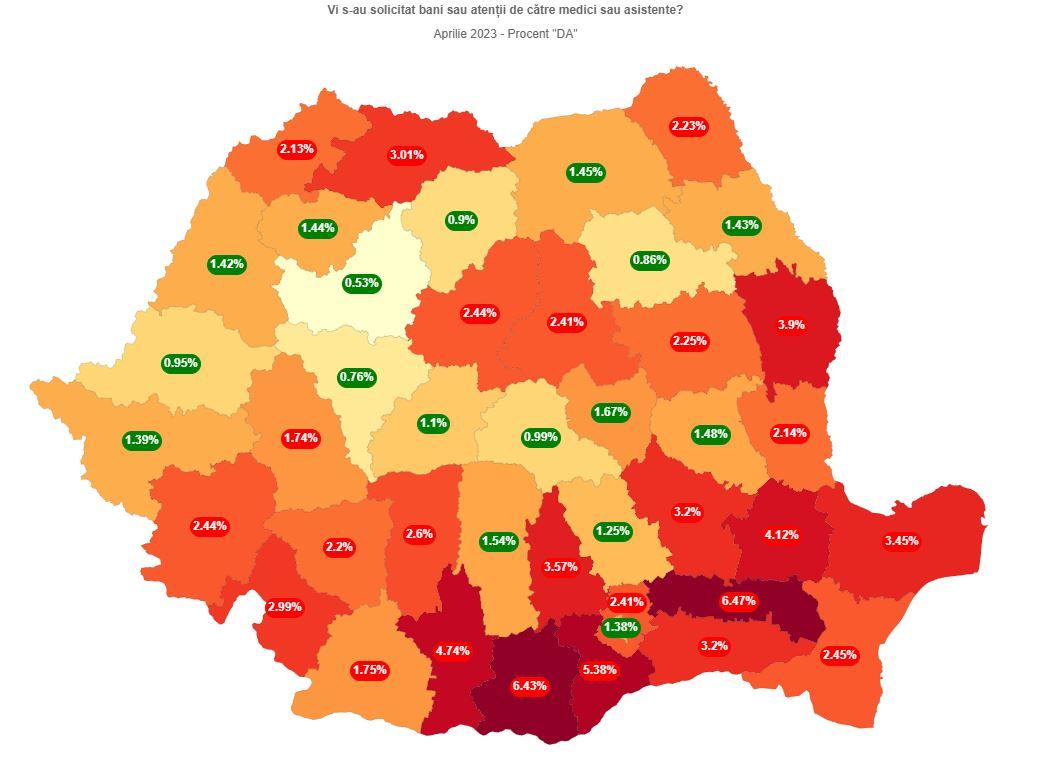Mita în spitale, o "boală" care încă face victime în România. Harta Șpăgilor din ultima lună/ Clujul, exemplu de urmat!