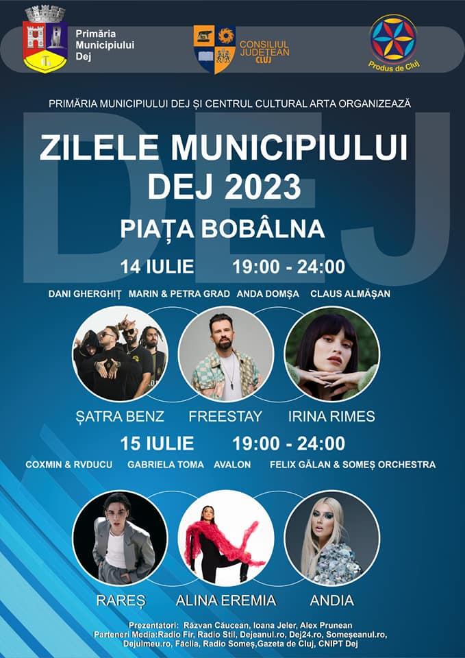Zilele Dejului 2023 | Irina Rimes, Alina Eremia sau Andia vor urca pe scenă