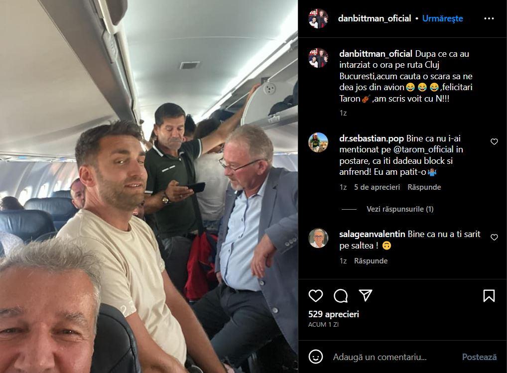Dan Bittman a postat un mesaj ironic după un zbor Cluj-București. Ce l-a supărat pe artist