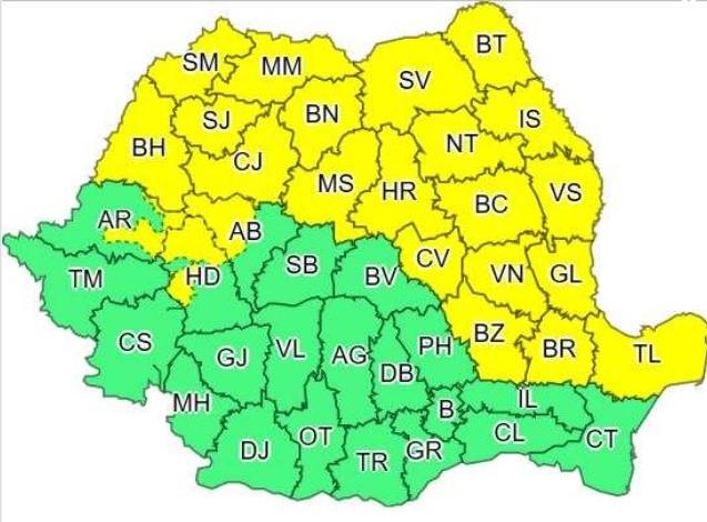 Revin furtunile în Cluj. COD GALBEN de instabilitate atmosferică