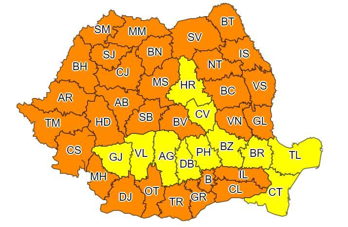 Nu scăpăm de caniculă! Clujul, sub avertizări COD PORTOCALIU și GALBEN în următoarele zile