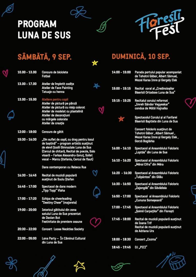 Florești Fest 2023 începe vineri! Primarul Pivariu: „Ne așteptăm să fie de 2-3 ori mai mulți oameni decât anul trecut” / VEZI programul