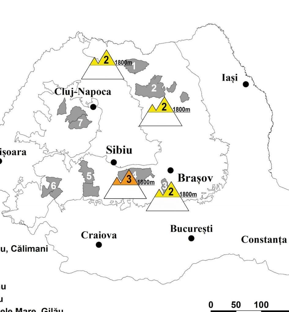 Risc ridicat de avalanșă la altitudini de peste 1800 de metri. Trasee închise în masivul Făgăraș