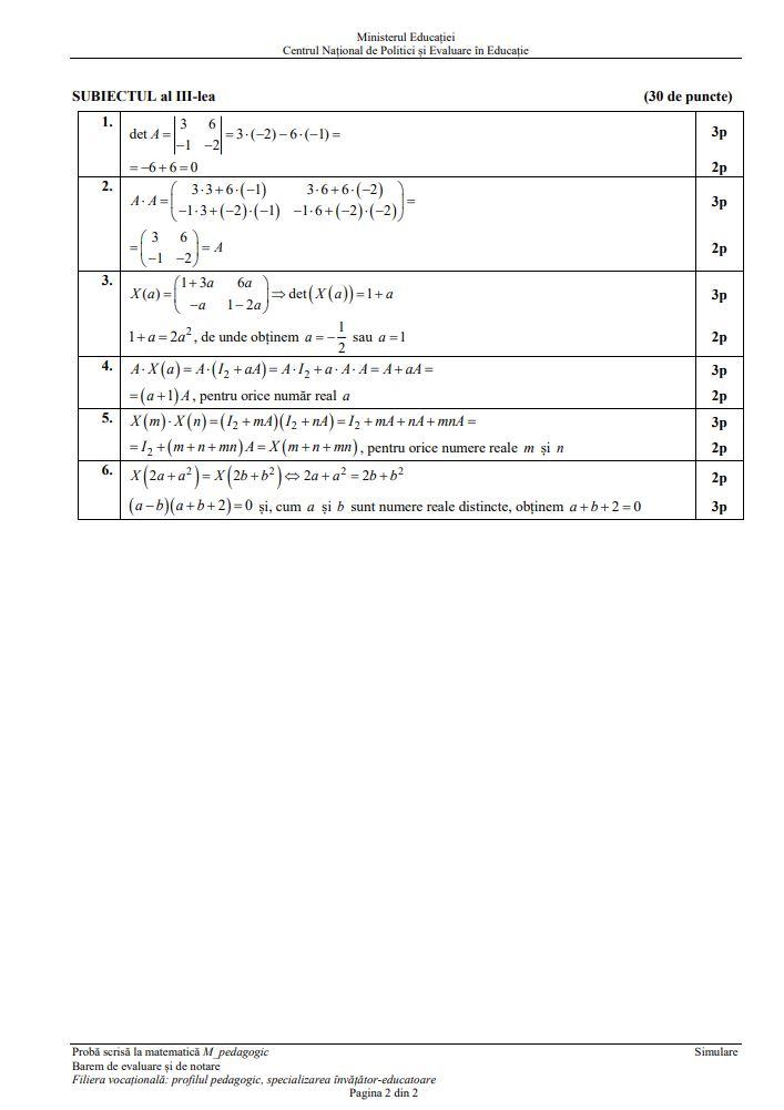 Simulare BAC 2024. Ce au avut de rezolvat elevii la Matematică