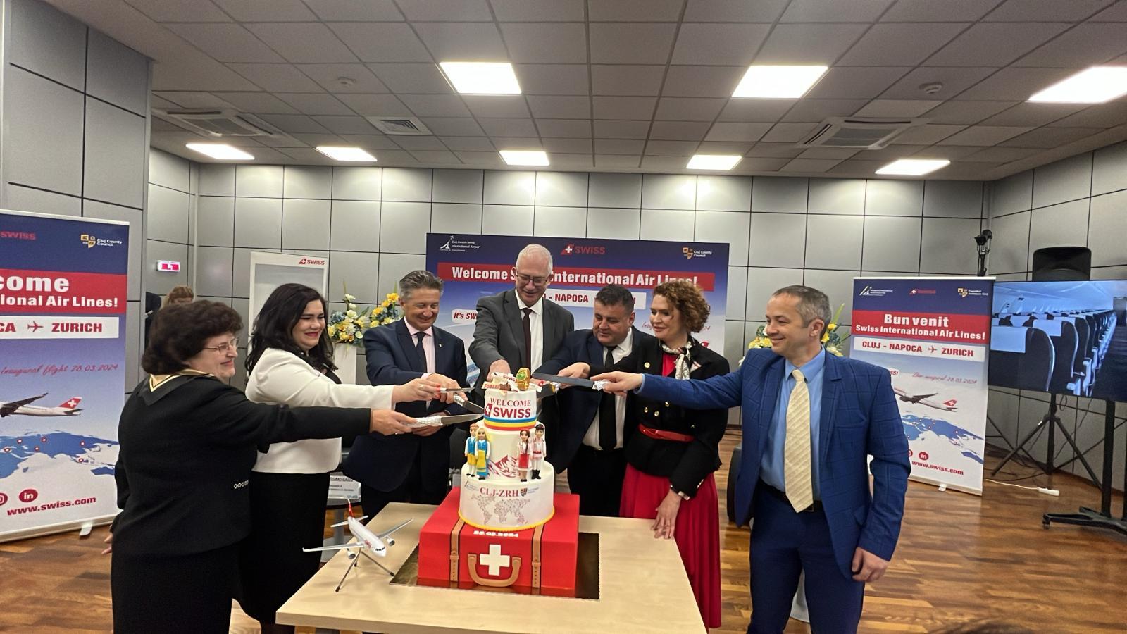 Cluj-Napoca merge „ceas” spre Zurich. Primul zbor care leagă orașul de Elveția a debutat la Aeroportul „Avram Iancu”. David Ciceo: E prima și ultima c