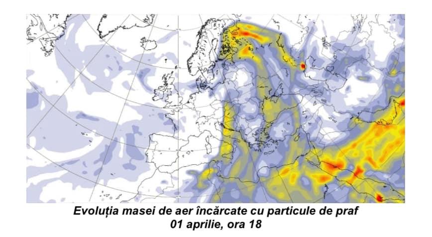 Valul de praf saharian, deasupra României până marți seara. Clujul, printre zonele în care vor fi inclusiv depuneri