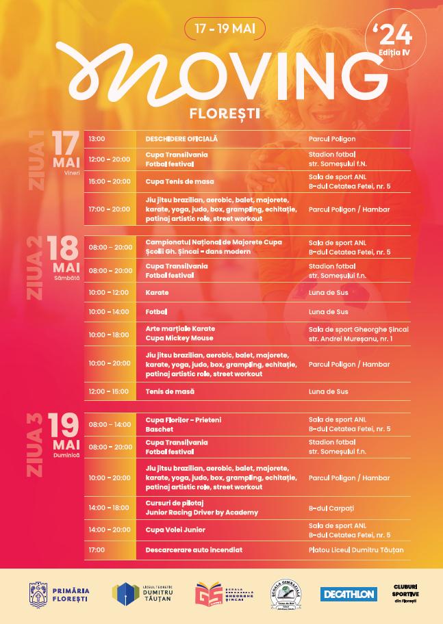 Cea de-a IV-a ediție a „Moving Florești”. Când vor debuta activitățile sportive