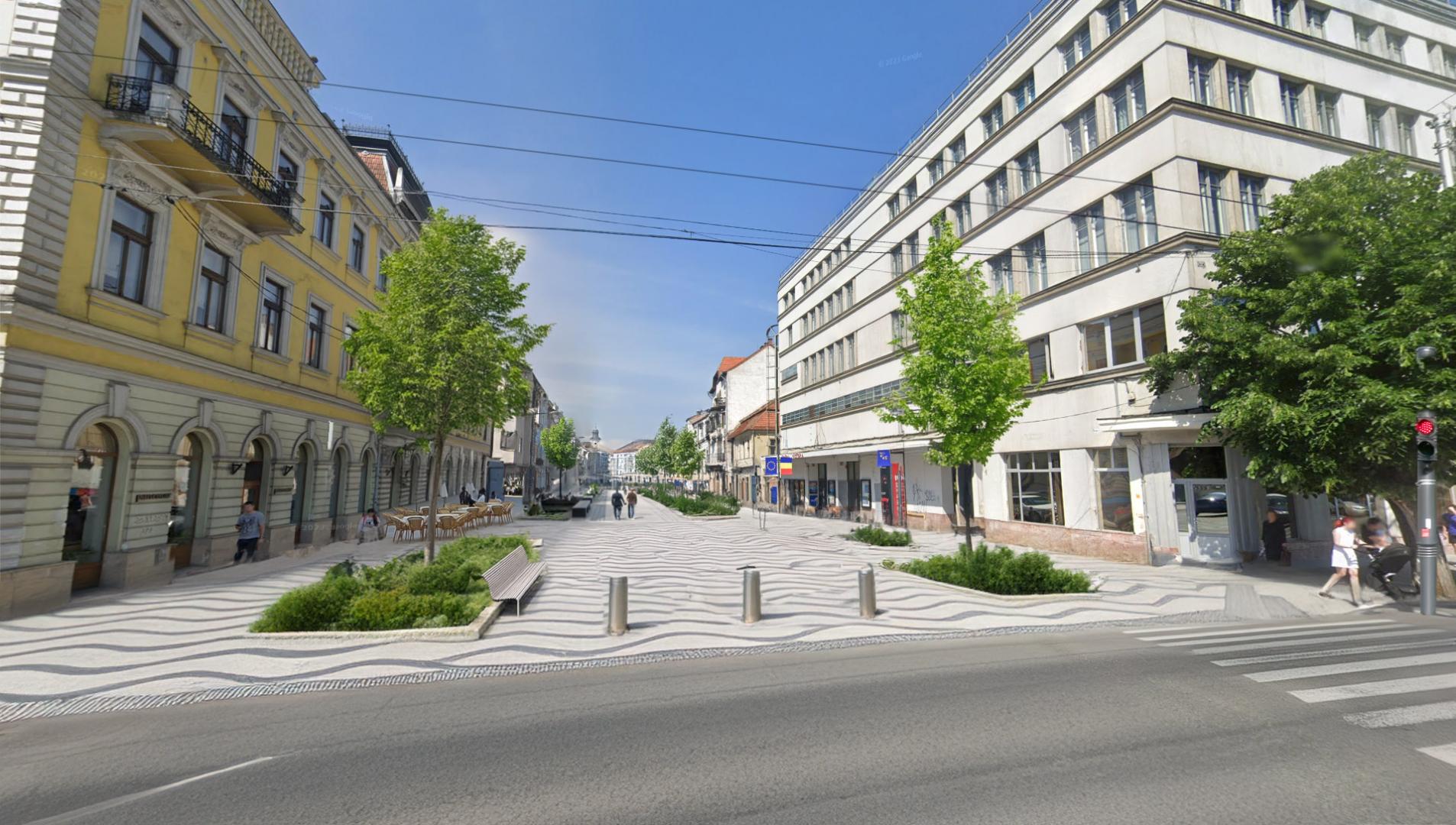 Cum ar arăta centrul Clujului fără mașini, doar cu zone pietonale