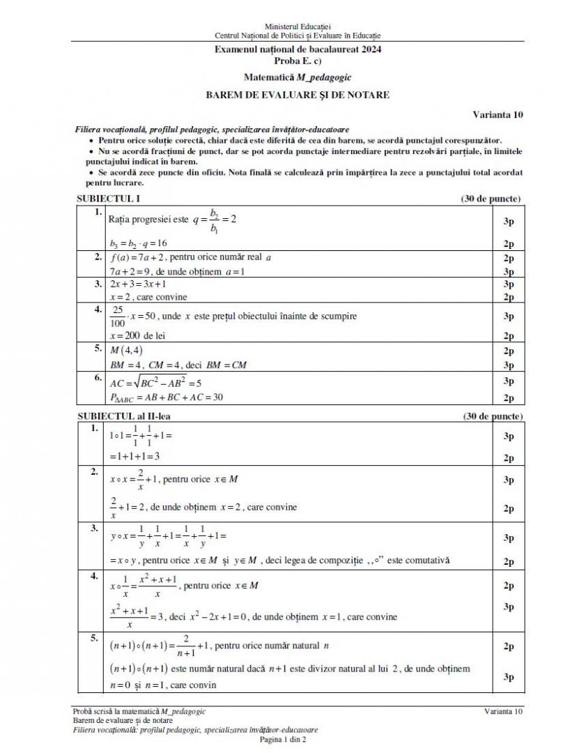 BAC 2024. SUBIECTELE și BAREMUL la Matematică. Ce au avut de rezolvat elevii, în funcție de profil