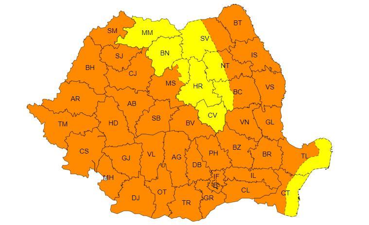 CANICULĂ în toată țara! Temperaturile urcă la 40 de grade/ Când intră în vigoare CODUL ROȘU