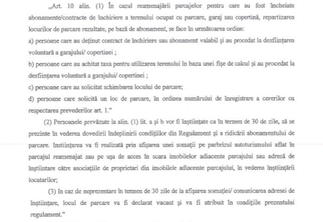 Modificări pentru obținerea unui loc de parcare la Cluj-Napoca