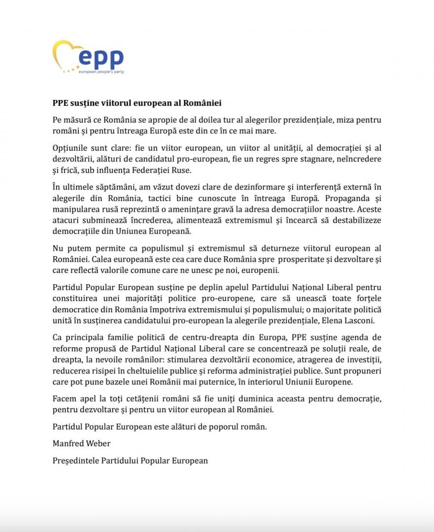 Europarlamentarul Daniel Buda: „PPE susține viitorul european al României”