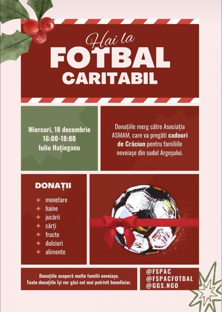 Meciul caritabil de fotbal înainte de Crăciun, organizat și anul acesta de studenții unei facultăți din Cluj. Cum și ce puteți dona