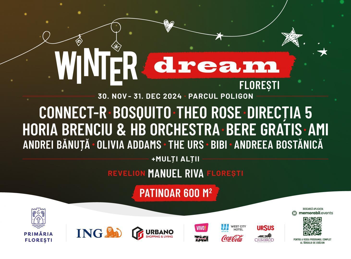Urmează un nou weekend de magie la Winter Dream Florești. Caravana Coca-Cola va poposi în Parcul Poligon