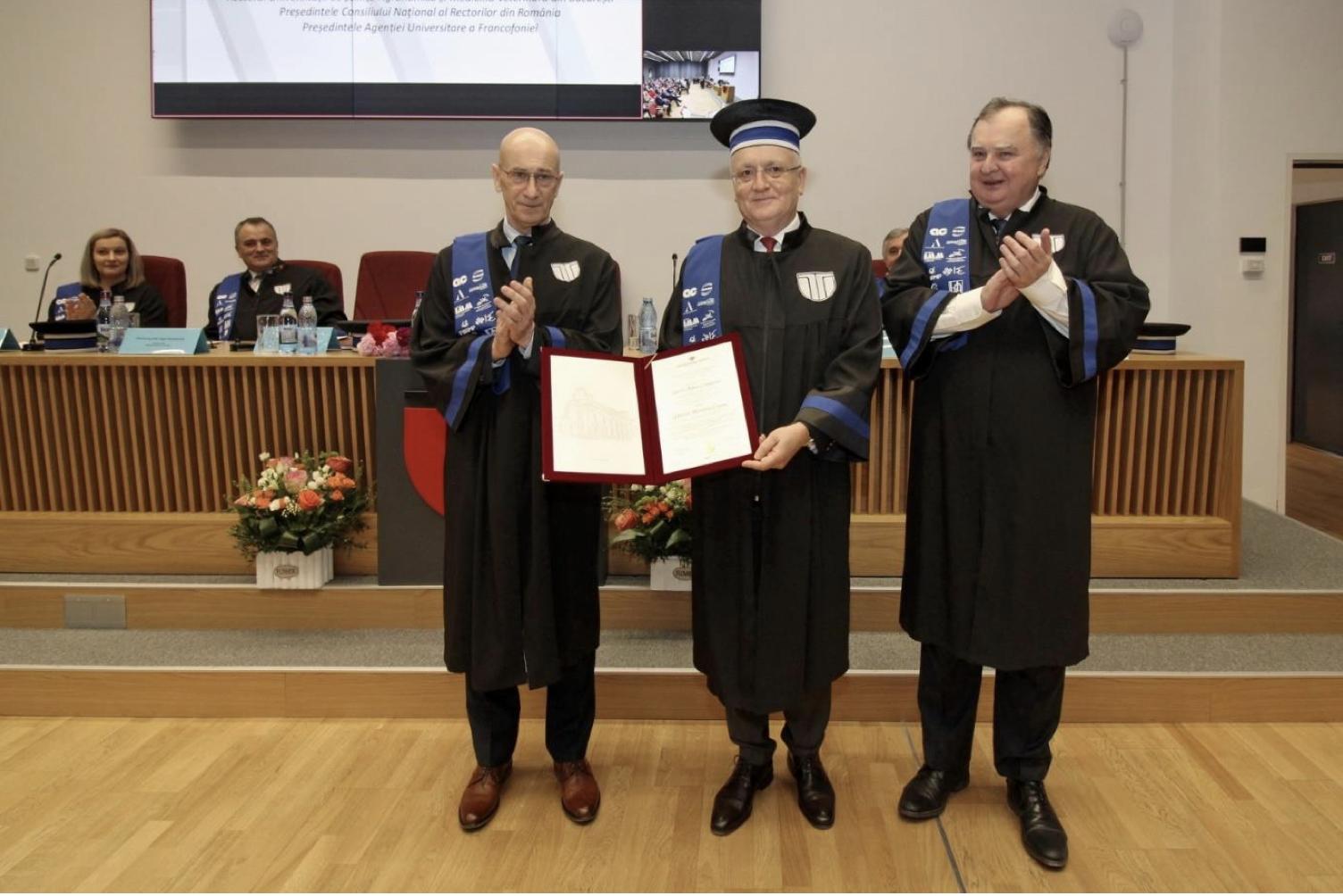 Prof. dr. ing. Sorin Mihai Cîmpeanu a primit titlul de Doctor Honoris Causa al Universității Tehnice din Cluj-Napoca