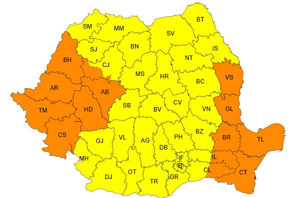 Vremea schimbă foaia! Avertizări COD GALBEN și PORTOCALIU de ploi, vânt și vijelii în Cluj