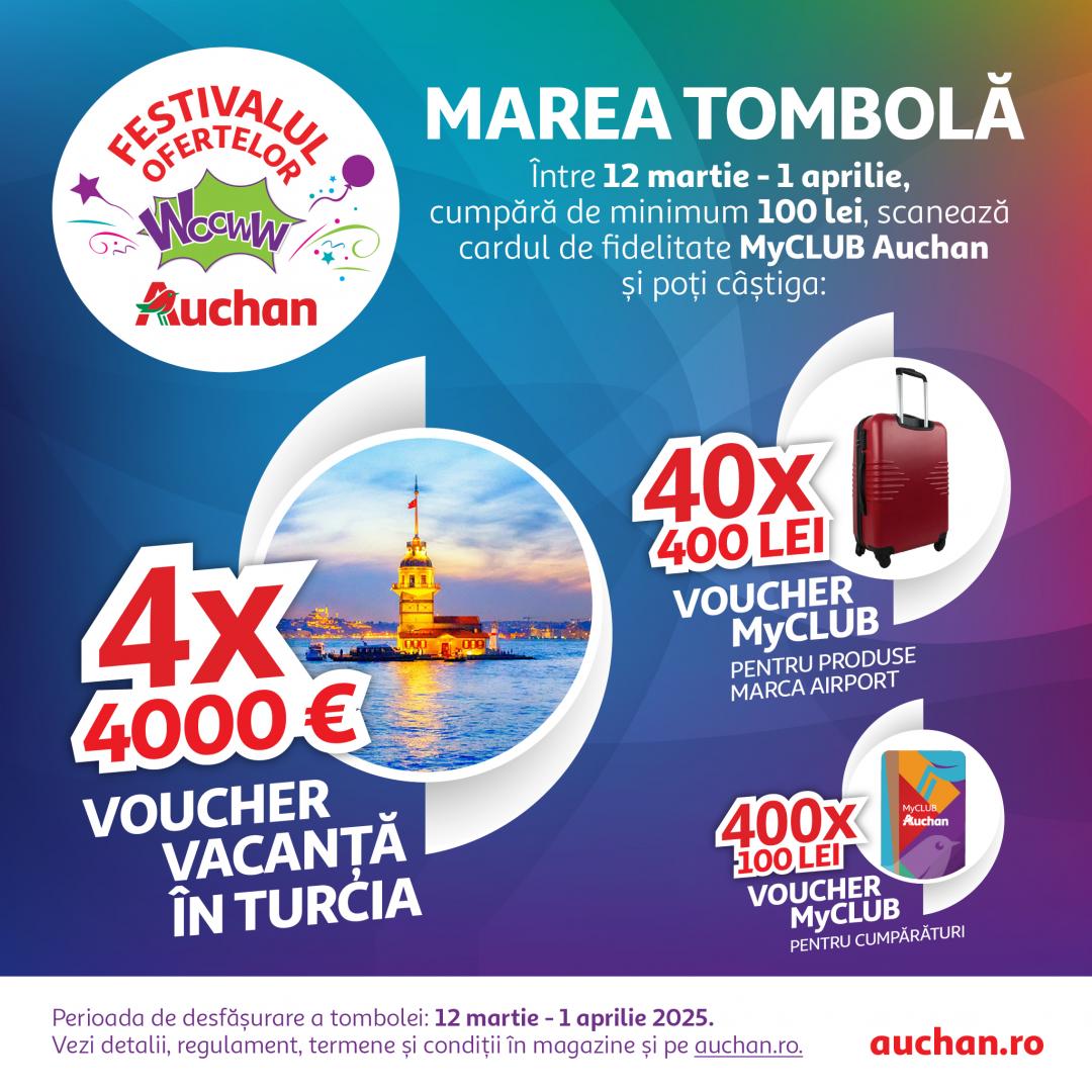 Reducerile mari continuă! Festivalul Ofertelor Wooww la Auchan aduce prețuri senzaționale!