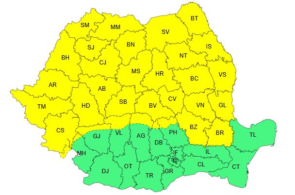 Vine urgia! COD GALBEN de vreme rea la Cluj: viscol, vânt, frig și ninsori