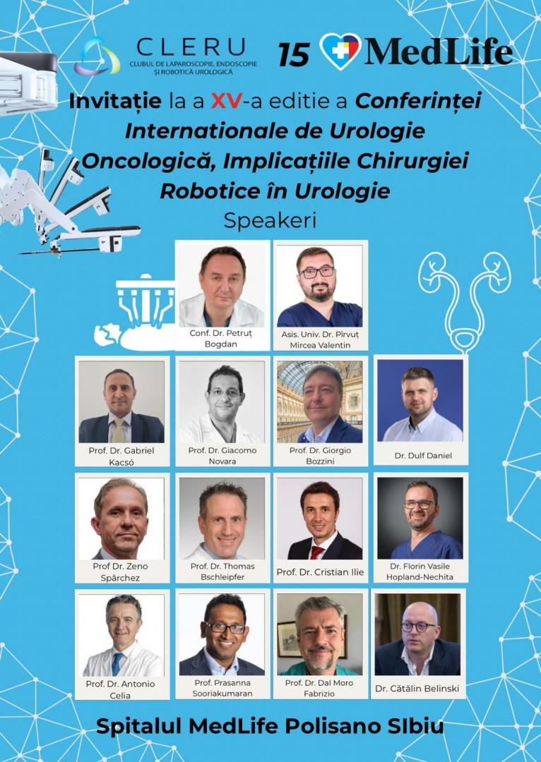 Chirurgia viitorului, acum. CLERU15 – congres internațional de chirurgie robotică urologică la Sibiu