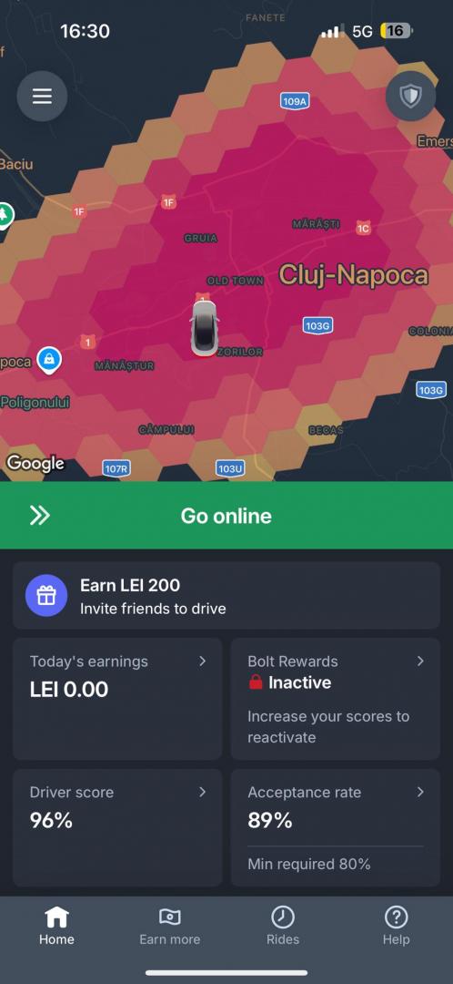 „Greva” șoferilor Bolt și Uber din Cluj: „Ne-am săturat să ne ducem traiul de pe o zi pe alta. Formula nu mai funcționează”