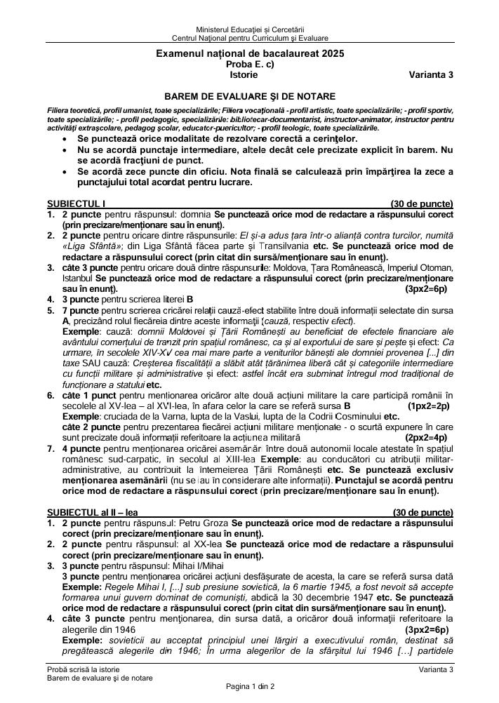BAC 2025. Ce SUBIECTE au primit elevii la Istorie