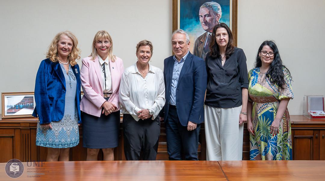 Delegație OMS, în vizită la UMF Cluj. Discuțiile purtate, concentrate pe identificarea unor direcții concrete de colaborare