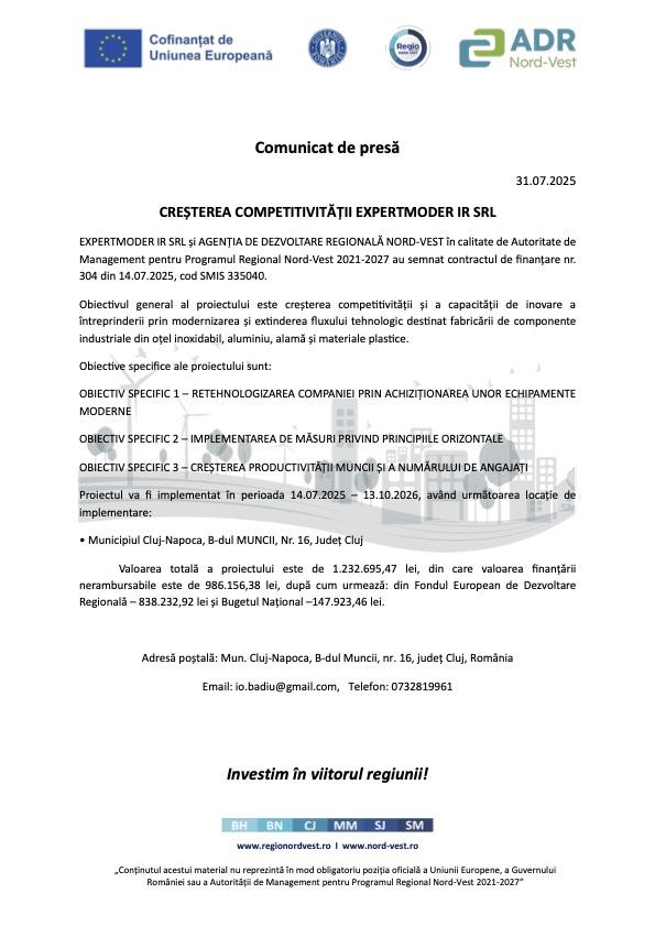 Comunicat de presa