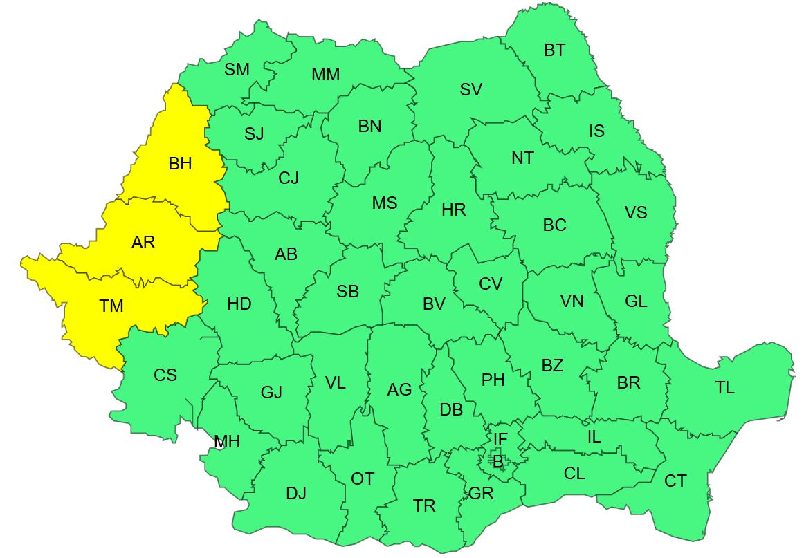 Val de căldură extremă în vestul țării. Avertizare Cod Galben de caniculă în trei județe