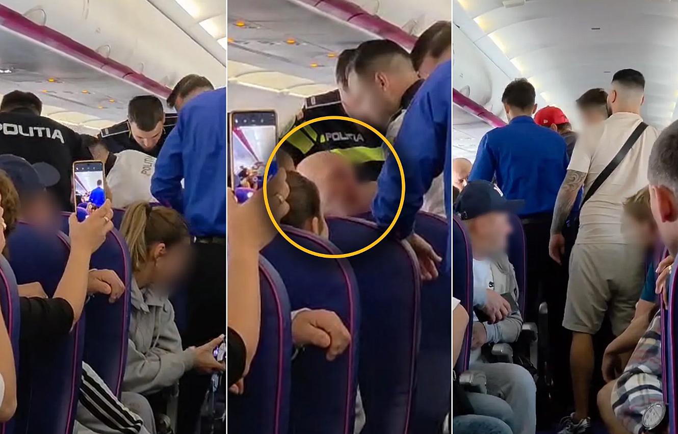 Incident violent pe o cursă Wizz Air înainte de aterizare / Individ imobilizat cu mai multe centuri de siguranță
