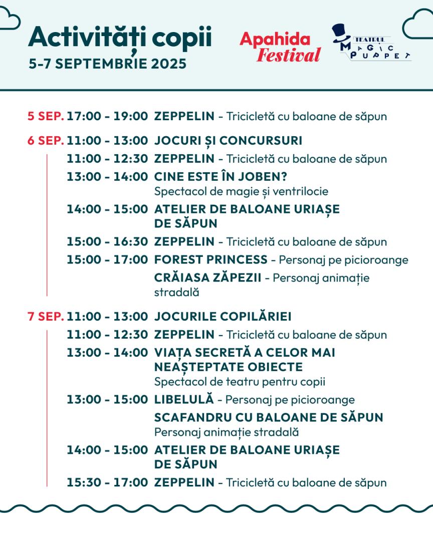Apahida Festival 2025 – Sărbătoarea comunității, 5-7 septembrie
