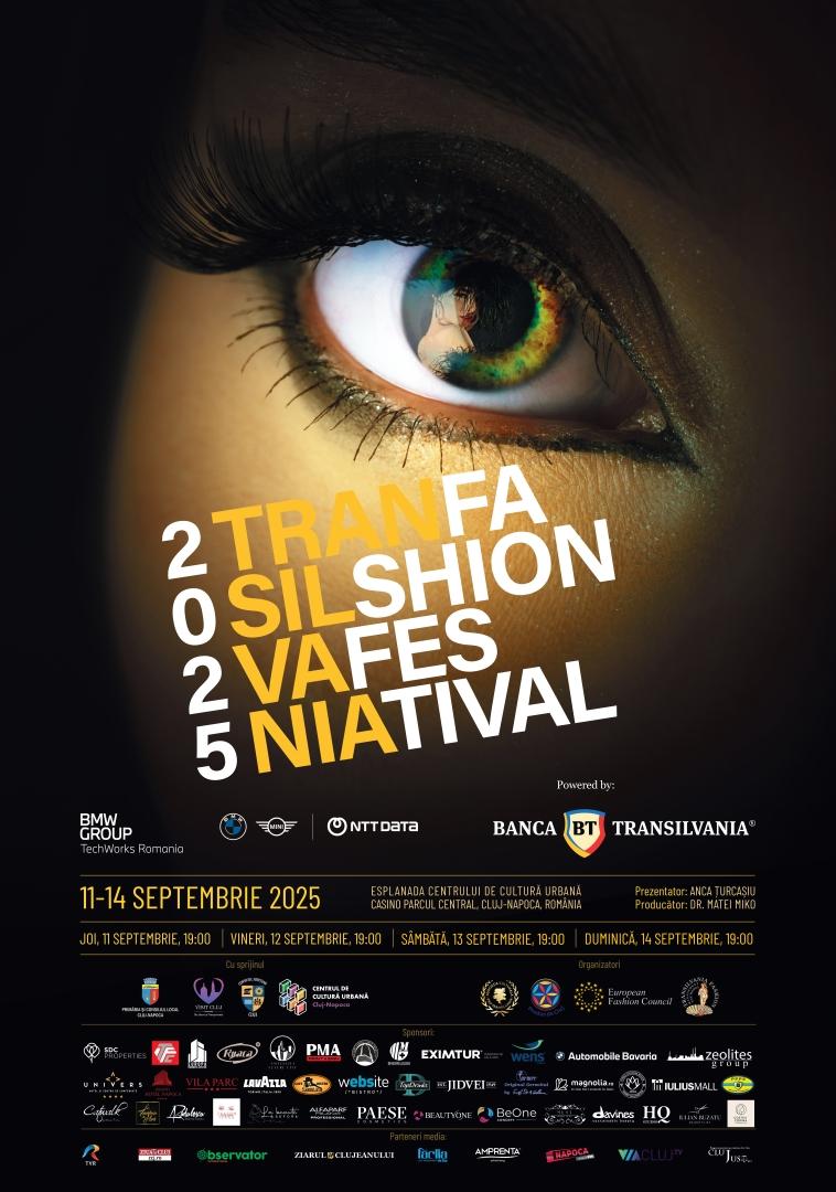 Festivalul Internațional de Modă Transilvania Fashion 2025 începe joi la Cluj cu două schimbări majore: Are loc în două locații din oraș și se întinde