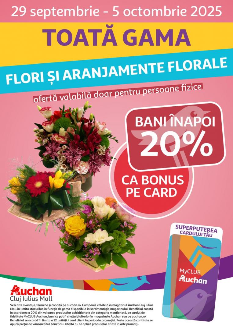 Hipermarketul Auchan Cluj Iulius Mall sărbătorește redeschiderea cu oferte exclusive și surprize pentru clienți, acum într-un nou concept modern