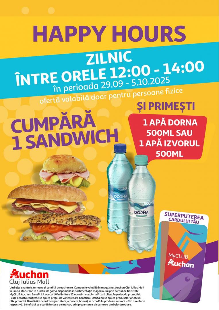 Hipermarketul Auchan Cluj Iulius Mall sărbătorește redeschiderea cu oferte exclusive și surprize pentru clienți, acum într-un nou concept modern