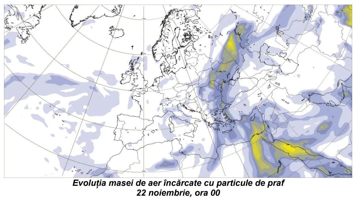 Alertă meteo! Un nor de praf saharian ajunge în România. Cluj, printre zonele unde pot apărea ploi "sângerii"