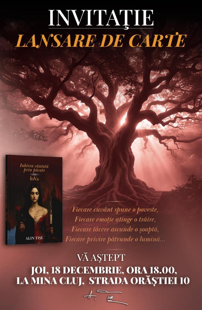 Alin Tișe &icirc;și lansează o nouă carte: &bdquo;Iubirea căutată prin păcate - Iova&rdquo;