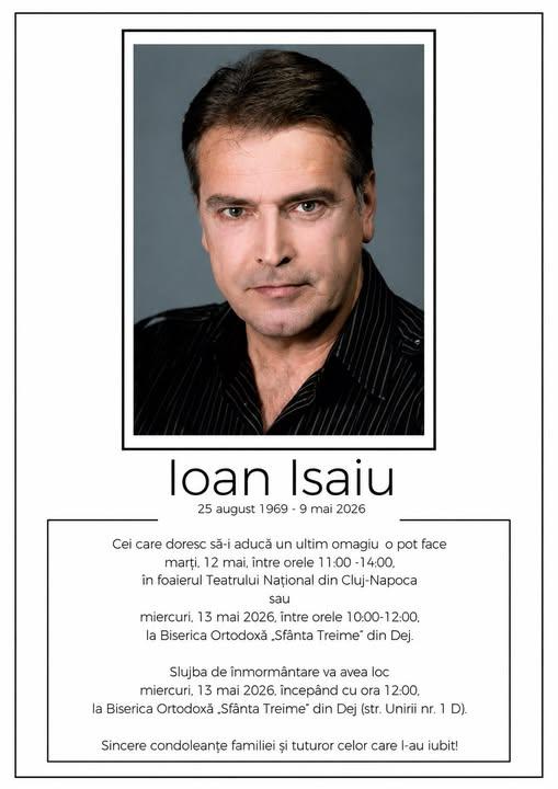 C&acirc;nd și unde va fi &icirc;nmorm&acirc;ntat actorul Ioan Isaiu