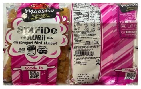 ALERTĂ ALIMENTARĂ! Produs retras de la v&acirc;nzare. Cei care l-au cumpărat să NU &icirc;l consume