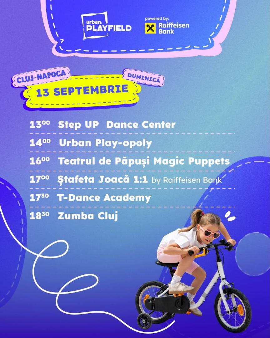 Boc &icirc;i cheamă pe clujeni la Urban Playfield, &icirc;n centrul orașului: &bdquo;Important e să faci primul pas&rdquo; / Vezi programul de azi