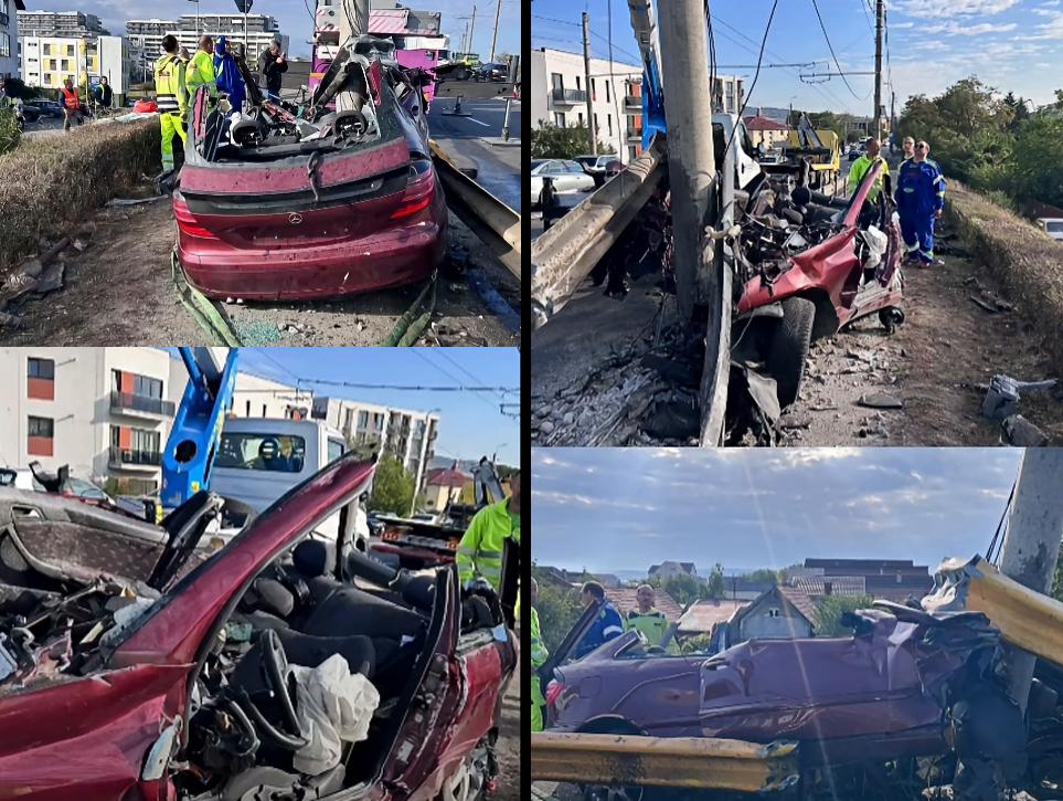 Tragedia de la podul IRA: Ultimele clipe din viața bărbatului de 33 de ani &icirc;nainte de impactul fatal cu un st&acirc;lp / Clujenii: 'Protejați și pietonii! B