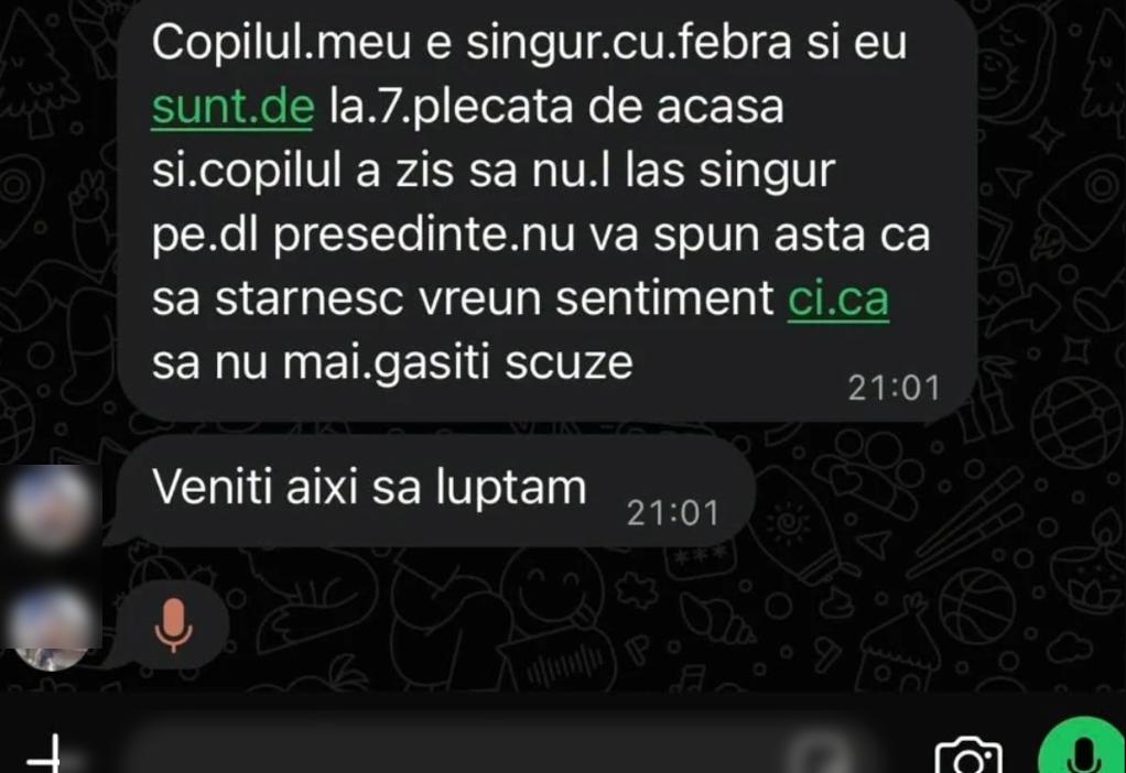 O susținătoare a lui Călin Georgescu spune că și-a lăsat copilul bolnav acasă pentru a protesta la Arestul Central. "Trebuie sesizată Protecția C