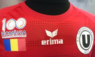 FOTO | FC Universitatea Cluj va îmbrăca tricouri personalizate cu sigla Centenarului Marii Uniri