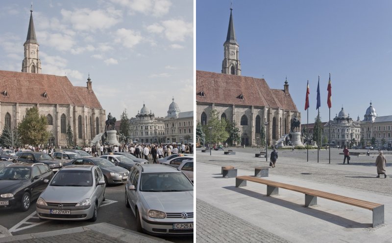 Revoluția spațiilor publice din Cluj. În 2005 oraşul nu avea niciun metru pătrat de spațiu pietonal