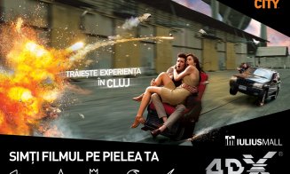 Pe 16 martie, Cinema City deschide în Iulius Mall prima sală 4DX din Cluj-Napoca