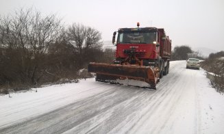 Iarnă pe drumurile din Cluj. Se acţionează pe 50 de drumuri judeţene cu 38 de utilaje