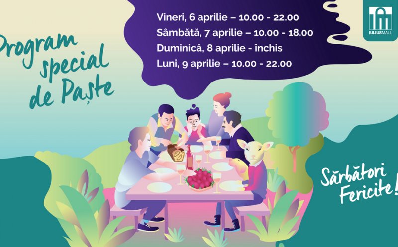 Magazinele şi cafenelele Iulius Mall Cluj, deschise în a doua zi de Paşti