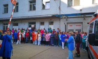 A treia zi de proteste la Institutul Inimii din Cluj: ”Sporurile înapoi”