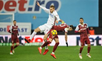 FCSB – CFR Cluj 1-1. Roș-albaștri au egalat din nou în prelungiri și își păstrează primul loc în Liga 1