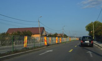 Borduri pe mijlocul DN1, lângă Cluj-Napoca! "CNAIR a recunoscut că sunt executate prost, dar şantierele zac abandonate de un an"