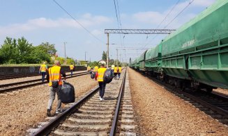 Ceferiștii clujeni au strâns zeci de tone de gunoaie din gări