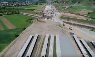 Cum progresează lucrările la podul care leagă autostrăzile din jurul Clujului
